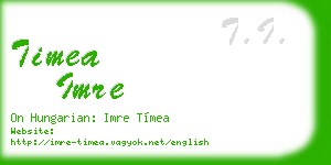 timea imre business card